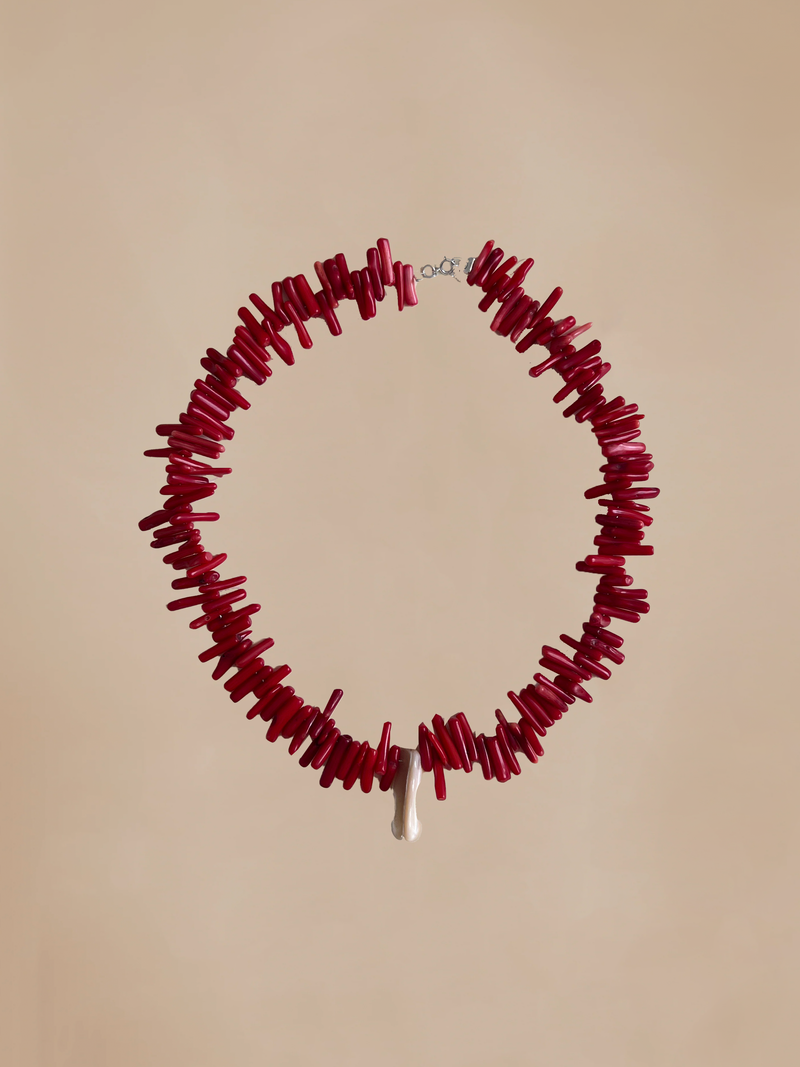 Fringe Coral Necklace